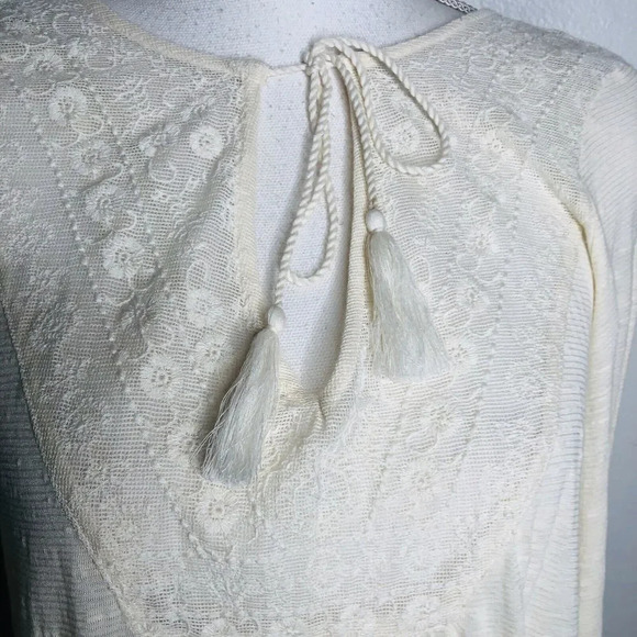 Jessica Simpson Medium White Sheer Embroidered - Picture 5 of 12